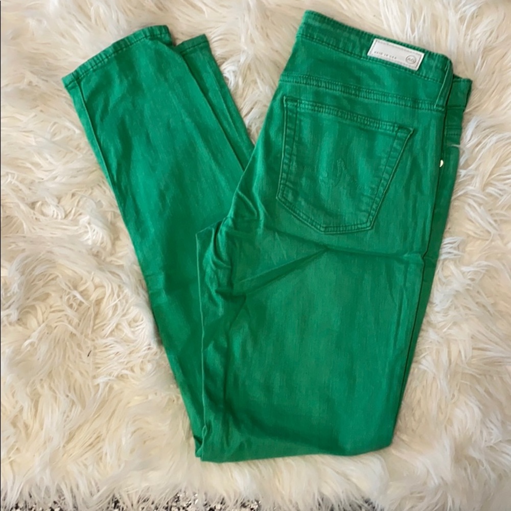 AG the Stevie Ankle skin straight leg 27R green